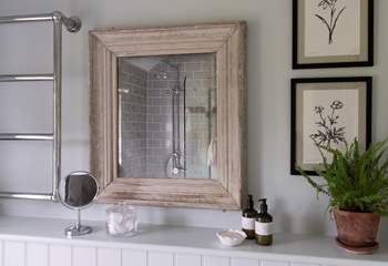 throom is as stylish as the rest of the cottage.