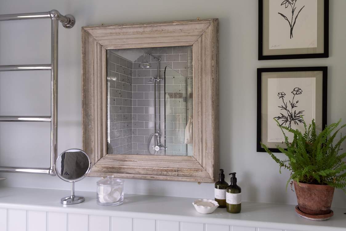 throom is as stylish as the rest of the cottage.