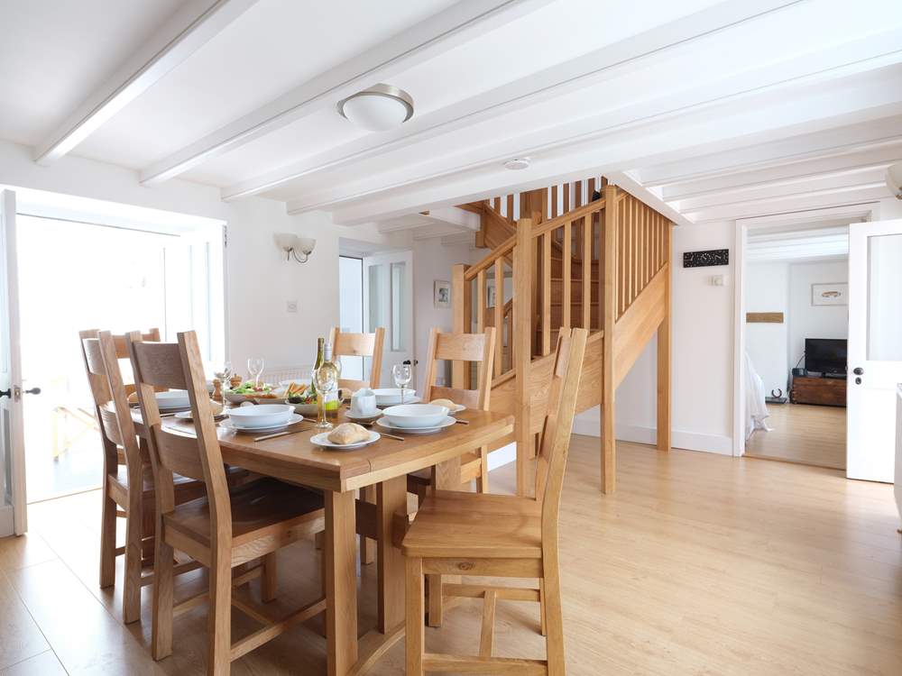The dining-room looking through to the sitting-room.