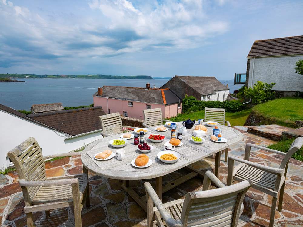 Lunch on one of the top terraces.