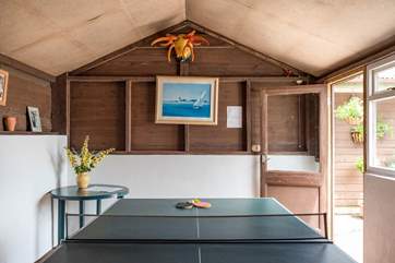 Table-tennis in the games-room.