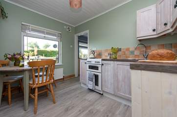 The kitchen and dining-area.
