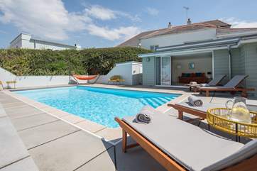 Looking back across at the poolside games-room. What a stunning sight!