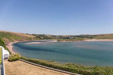 Equally jaw-dropping views out over the beach of Bantham.