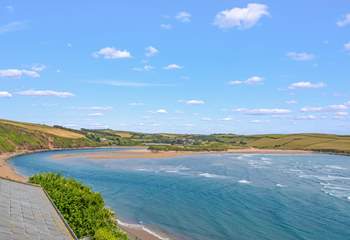 Equally jaw-dropping views out over the beach of Bantham.