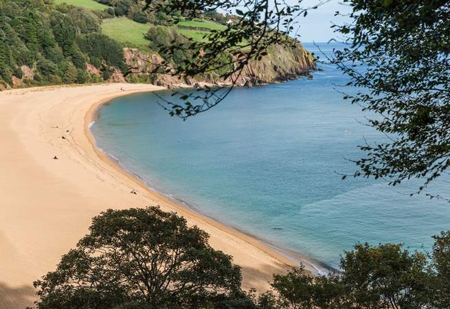 There are so many fabulous beaches to explore nearby, like this beach at Blackpool Sands.