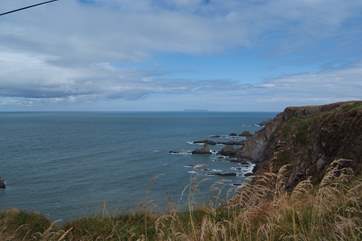 The view from the top of the hill before heading down to Hartland Quay.