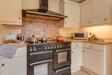 The range cooker is an added bonus for cooking family meals.