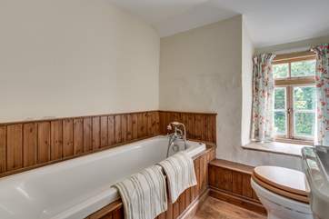 This is the first floor bathroom. The bathroom on the ground floor has a shower cubicle which replaces the original bath.