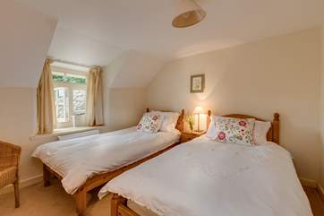 This is one of the two twin bedrooms on the first floor.