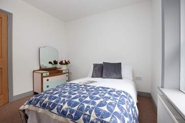 The double bedroom overlooks the garden