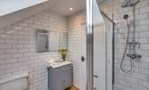 This is the en suite shower-room for the master bedroom. The wonderful shower has a rainfall shower head as well as a conventional one. - Thumbnail Image