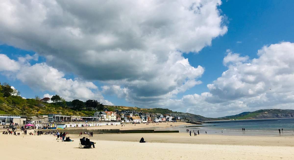 Lyme Regis beach is a great place for a day out.