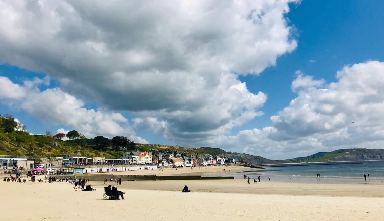 Lyme Regis beach is a great place for a day out.