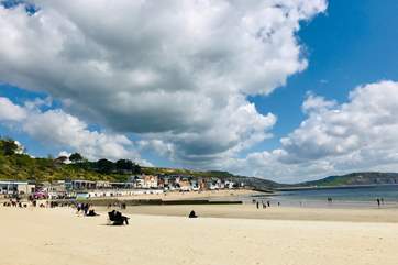 Lyme Regis beach is a great place for a day out.