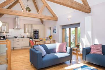 Daybreak Cottage has a lovely open plan living-room perfect for spending time together.