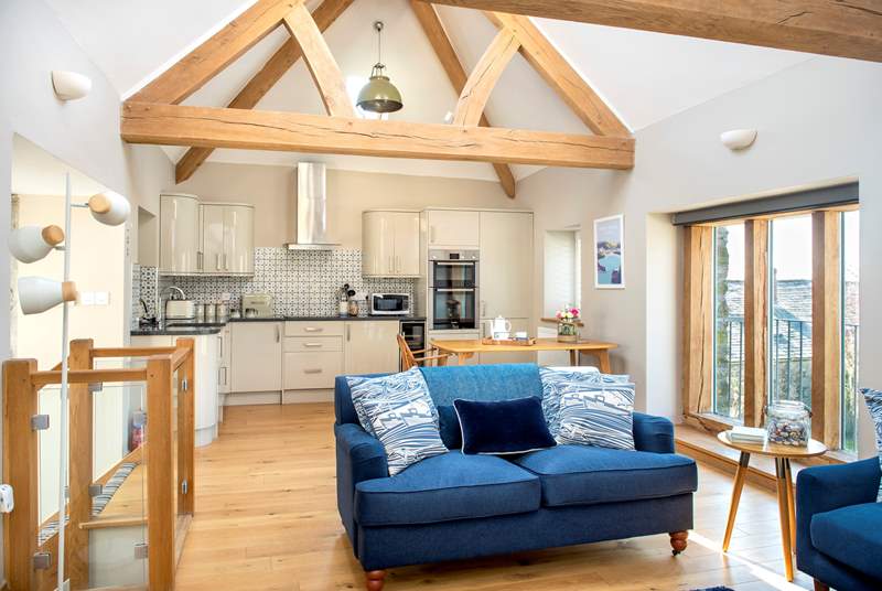 Daybreak Cottage has a lovely open plan living-room perfect for spending time together.