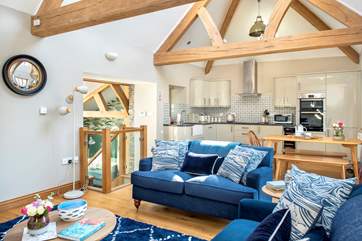 The high vaulted ceiling provide a great sense of space.