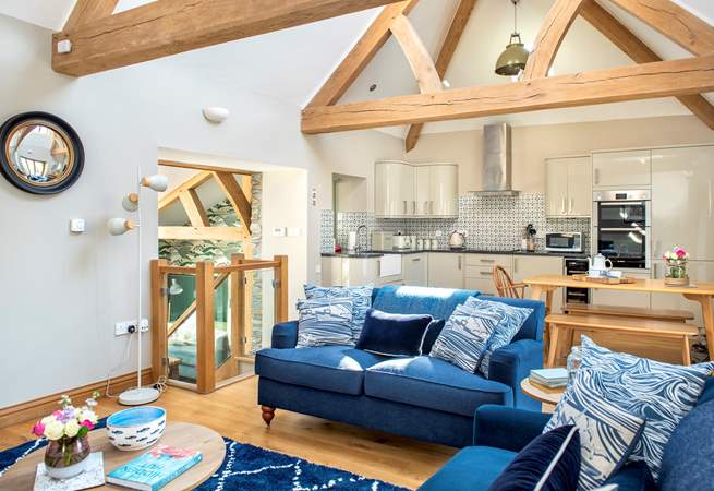The high vaulted ceiling provide a great sense of space.