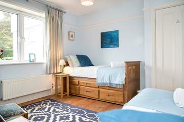 The twin bedroom on the ground floor - there is also a shower-room on the ground floor and a separate WC.