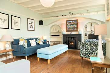 For an alternative place to unwind and relax there's a second sitting-room at the front of the house which has a toasty wood-burner ideal for those out-of-season breaks.