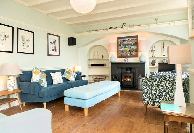 For an alternative place to unwind and relax there's a second sitting-room at the front of the house which has a toasty wood-burner ideal for those out-of-season breaks.