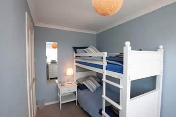 The bunk-bed room with sea views