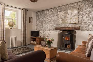 The roaring wood-burner is such a welcome sight on cool days.
