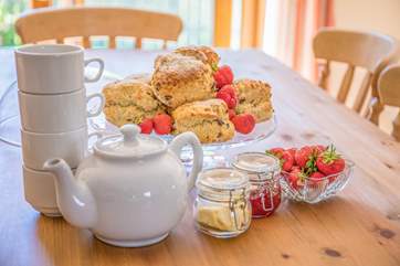 This delightful home-baked cream tea awaits your arrival.