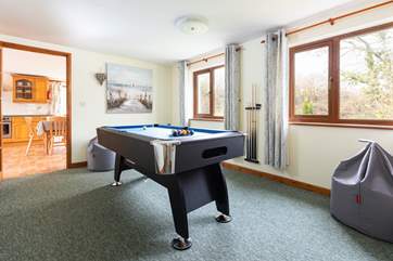 Anyone for Pool? This games room will keep the teenagers entertained!