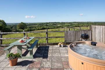 Relaxing in the hot tub is a real treat, especially with views like this.