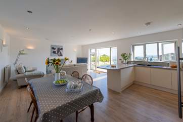 The living space is open plan.