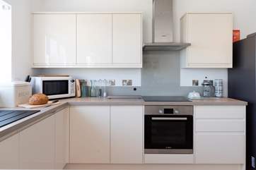The well appointed kitchen.