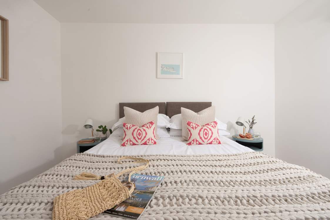 The second bedroom has 'zip and link' beds, they can be made up as a king-size double or twin beds.