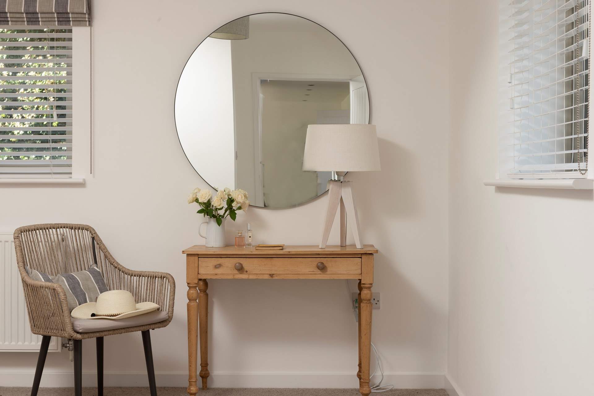 The cottage is full of style.