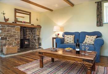 Snuggle up in the sitting-room after a day full of adventures discovering north Cornwall.