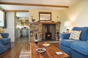 The toasty wood-burner is a welcome sight on chiller evenings.