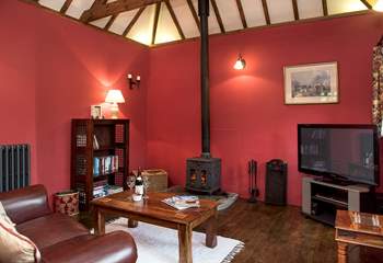 The toasty woodburner makes this is a perfect retreat all year round
