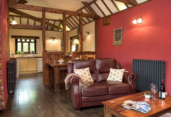 The cosy open plan living-room.
