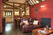 The cosy open plan living-room.