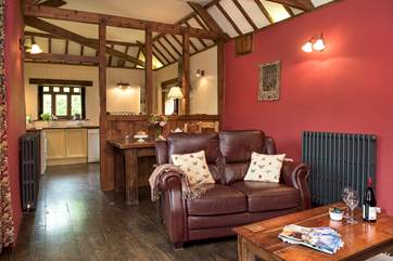 The cosy open plan living-room.