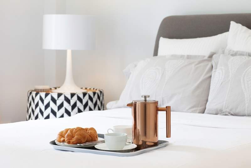 Take your time in the morning and start the day with a bit of breakfast in bed.