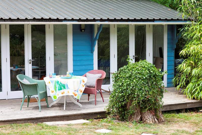 The summer-house is available during the summer months and is the perfect teenage retreat!