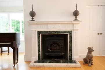 There is a wood-burning stove for cooler evenings.