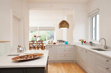 The contemporary kitchen with all mod cons.