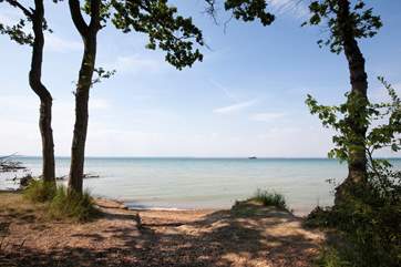 Just a few minutes' walk through the woodland takes you to the water's edge.
