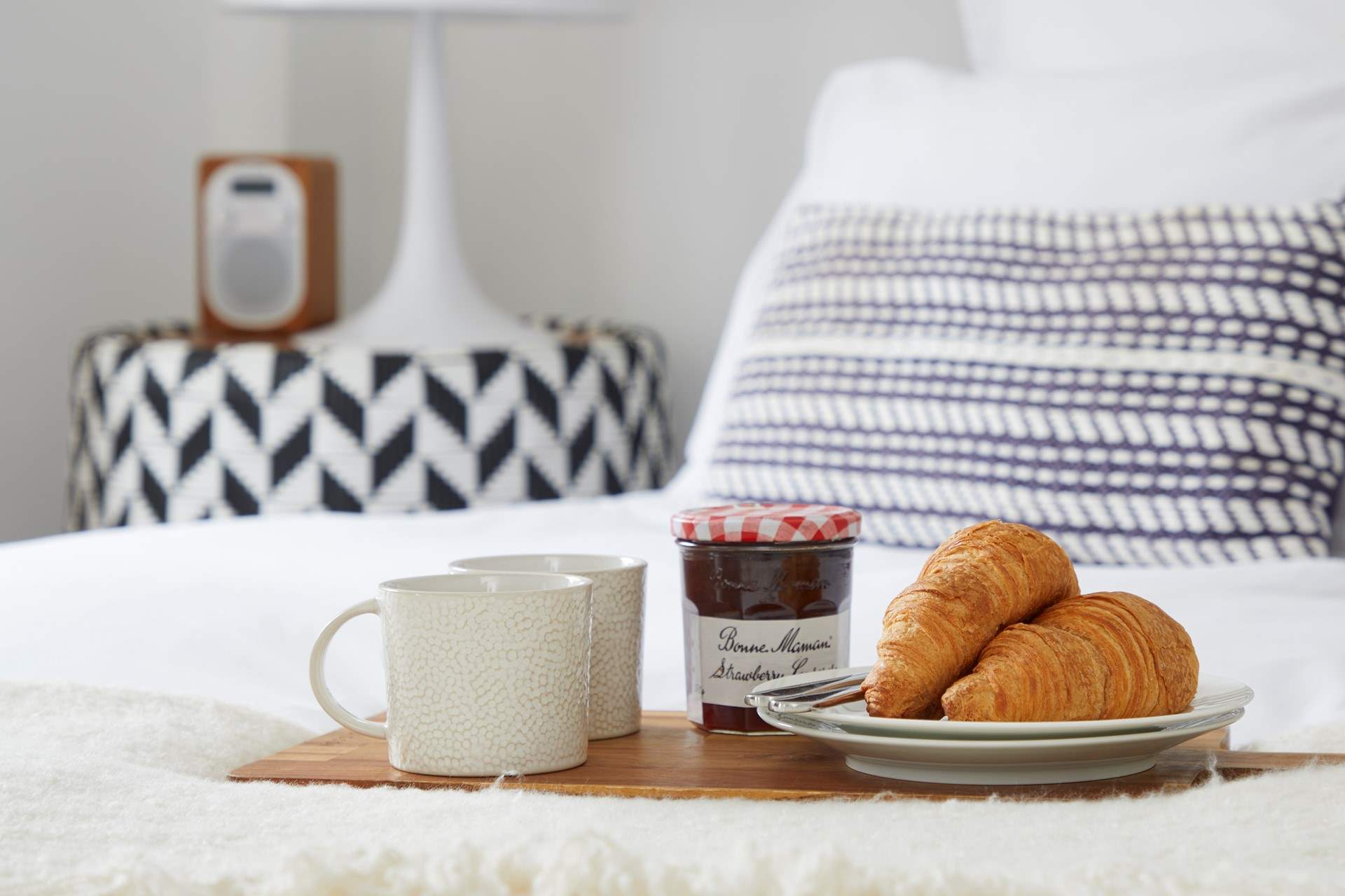 Take your time in the morning and start the day with breakfast in bed.