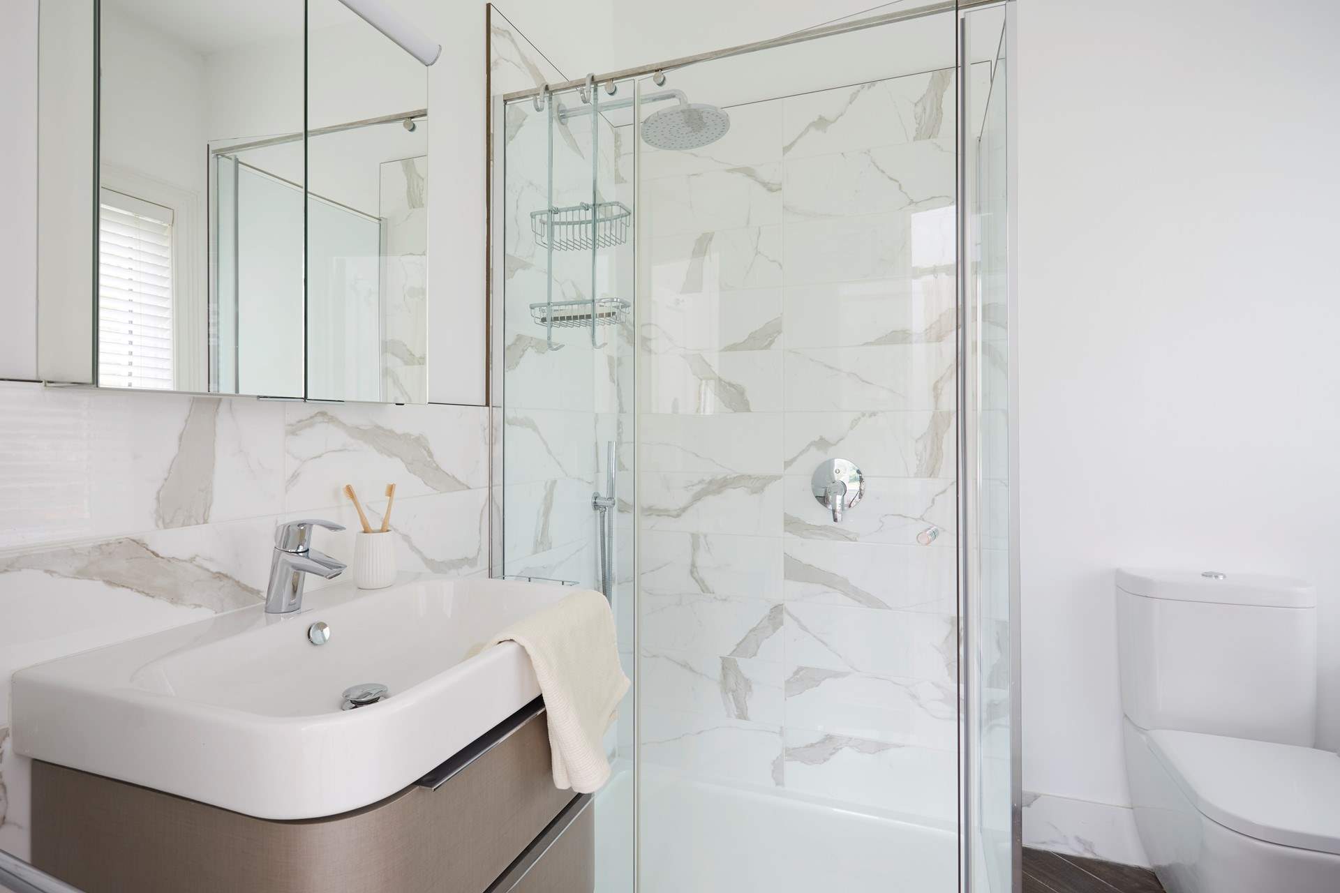 The sumptuous en suite shower-room.