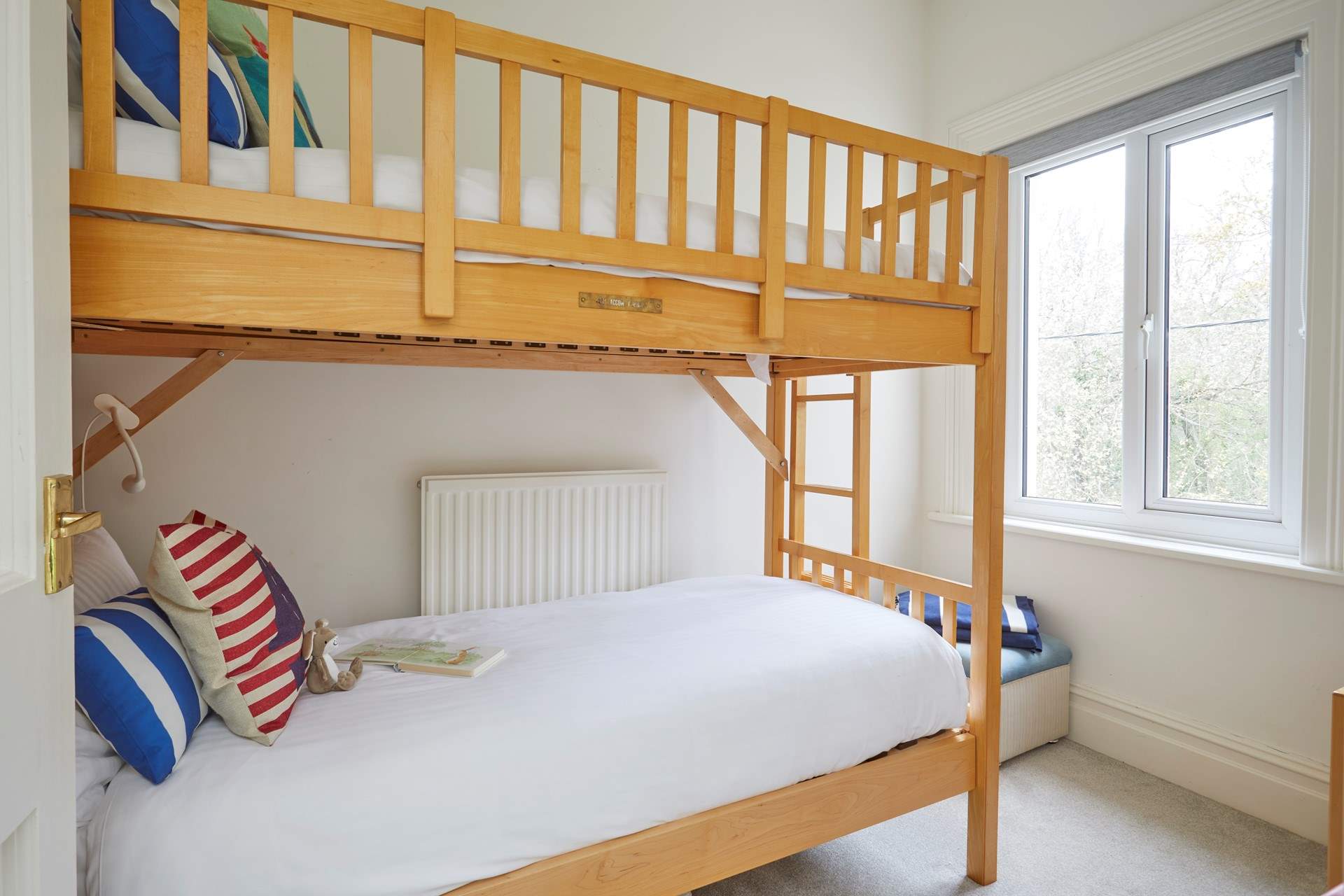 The bunk bedroom will be a hit with the little ones.