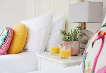 With a pop of colour and comfortable beds, you will sleep easy here.